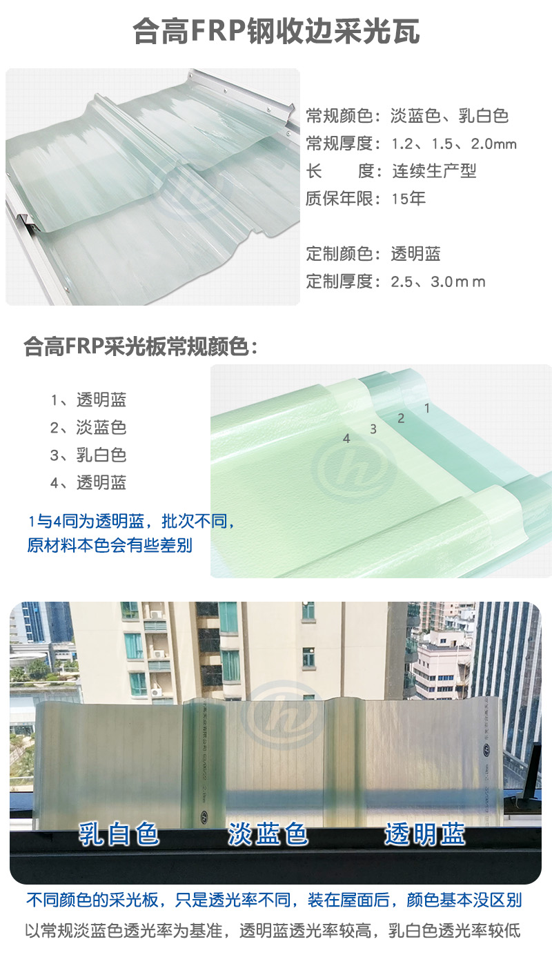 GRP鋼收邊采光板